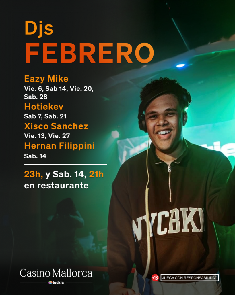 Djs en febrero en casino mallorca