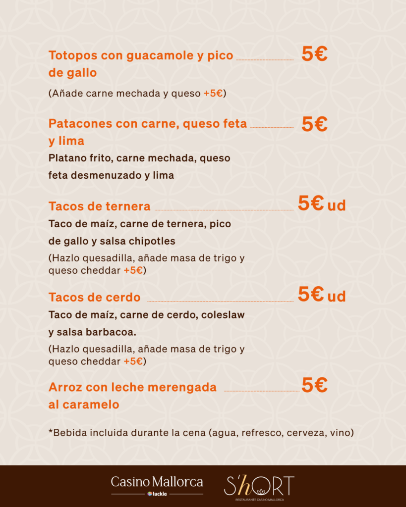 menu mexicano