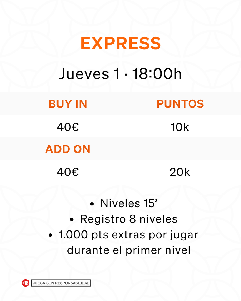Calendario Torneos de Póker octubre