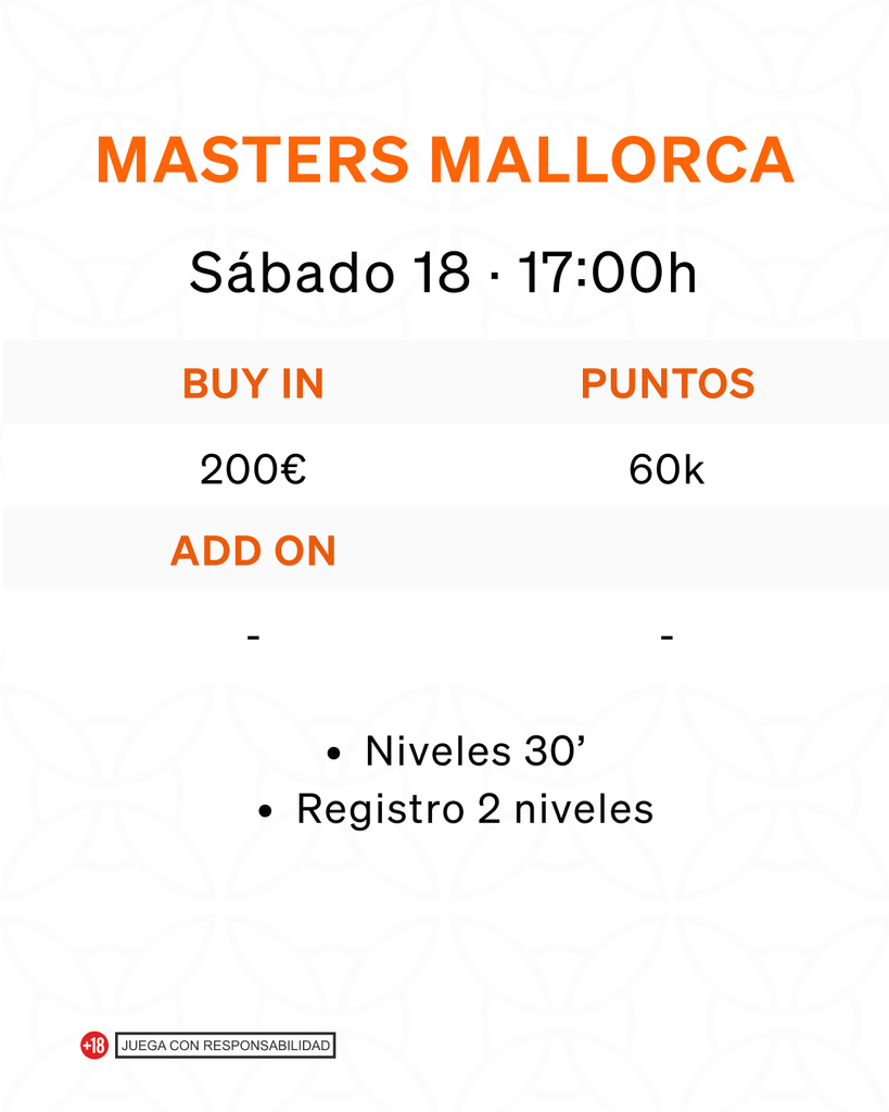 Calendario Torneos de Póker octubre